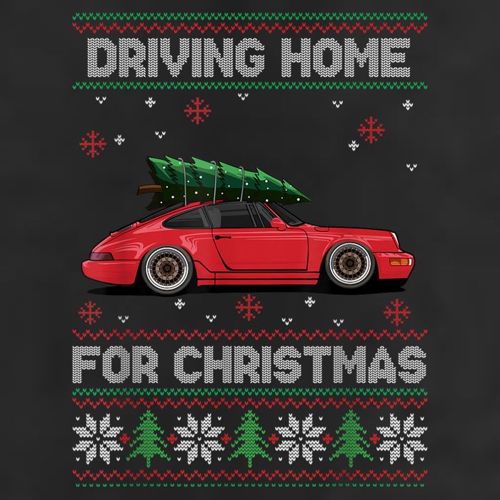 Christmas Tree Oldtimer Car Xmas Ugly Sweater Pullover Look 25L Jumbo Tote