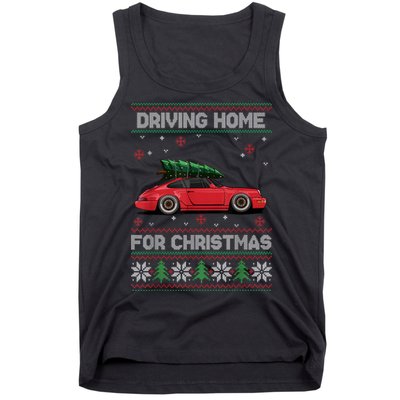 Christmas Tree Oldtimer Car Xmas Ugly Sweater Pullover Look Tank Top
