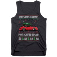 Christmas Tree Oldtimer Car Xmas Ugly Sweater Pullover Look Tank Top