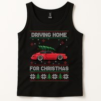 Christmas Tree Oldtimer Car Xmas Ugly Sweater Pullover Look Tank Top