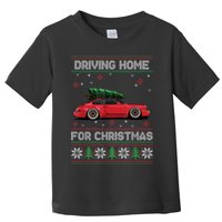 Christmas Tree Oldtimer Car Xmas Ugly Sweater Pullover Look Toddler T-Shirt