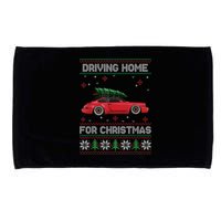 Christmas Tree Oldtimer Car Xmas Ugly Sweater Pullover Look Microfiber Hand Towel