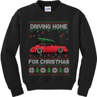Christmas Tree Oldtimer Car Xmas Ugly Sweater Pullover Look Kids Sweatshirt
