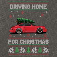 Christmas Tree Oldtimer Car Xmas Ugly Sweater Pullover Look Cotton Canvas Backpack