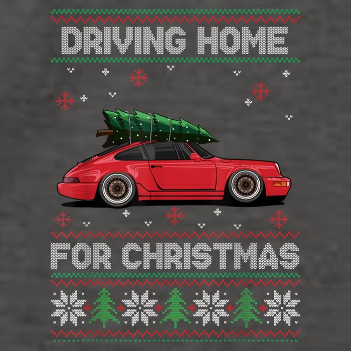 Christmas Tree Oldtimer Car Xmas Ugly Sweater Pullover Look Vector Backpack