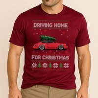 Christmas Tree Oldtimer Car Xmas Ugly Sweater Pullover Look Performance Shirt