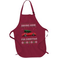 Christmas Tree Oldtimer Car Xmas Ugly Sweater Pullover Look Apron