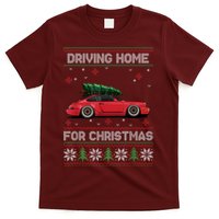 Christmas Tree Oldtimer Car Xmas Ugly Sweater Pullover Look T-Shirt