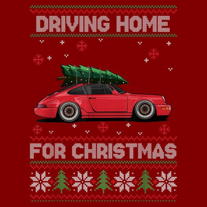 Christmas Tree Oldtimer Car Xmas Ugly Sweater Pullover Look Mesh Reversible Basketball Jersey Tank
