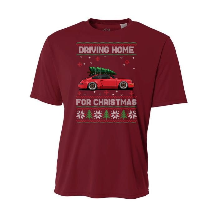 Christmas Tree Oldtimer Car Xmas Ugly Sweater Pullover Look Youth Performance Sprint T-Shirt