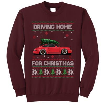 Christmas Tree Oldtimer Car Xmas Ugly Sweater Pullover Look Tall Sweatshirt