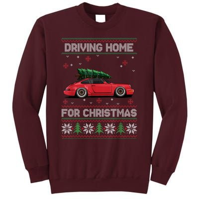 Christmas Tree Oldtimer Car Xmas Ugly Sweater Pullover Look Tall Sweatshirt