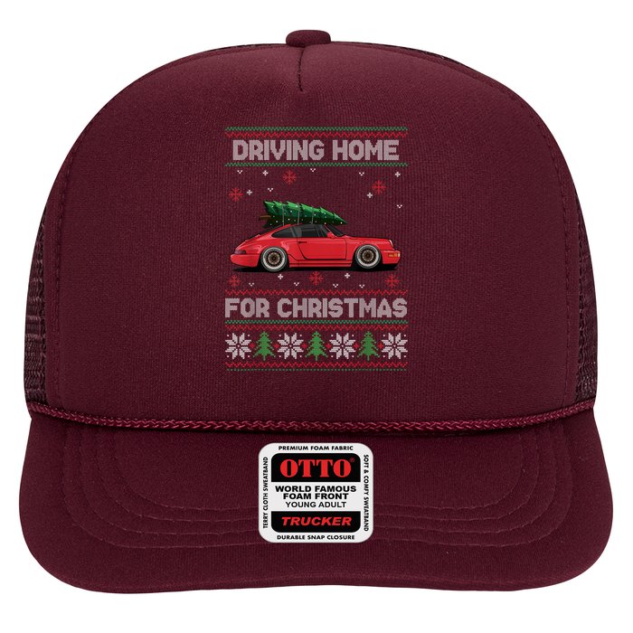 Christmas Tree Oldtimer Car Xmas Ugly Sweater Pullover Look Hat