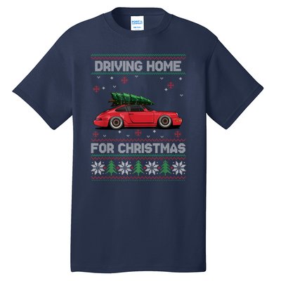 Christmas Tree Oldtimer Car Xmas Ugly Sweater Pullover Look Tall T-Shirt