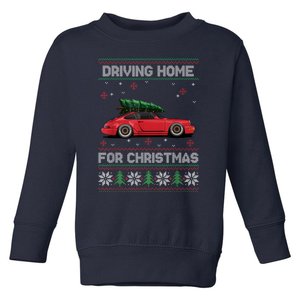 Christmas Tree Oldtimer Car Xmas Ugly Sweater Pullover Look Toddler Sweatshirt