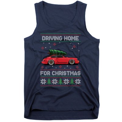 Christmas Tree Oldtimer Car Xmas Ugly Sweater Pullover Look Tank Top