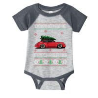 Christmas Tree Oldtimer Car Xmas Ugly Sweater Pullover Look Infant Baby Jersey Bodysuit