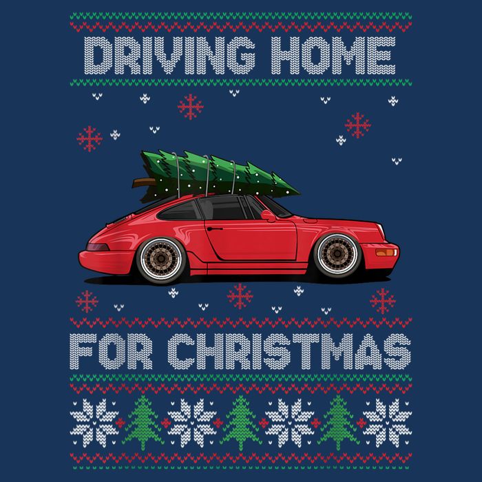 Christmas Tree Oldtimer Car Xmas Ugly Sweater Pullover Look Infant Baby Jersey Bodysuit