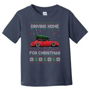 Christmas Tree Oldtimer Car Xmas Ugly Sweater Pullover Look Toddler T-Shirt