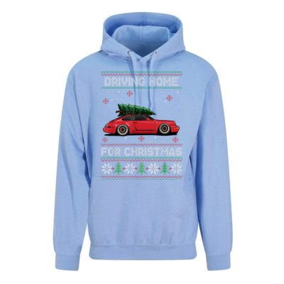 Christmas Tree Oldtimer Car Xmas Ugly Sweater Pullover Look Unisex Surf Hoodie