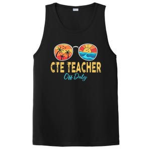 CTE Teacher Off Duty Happy Last Day Of School Summer Premium PosiCharge Competitor Tank