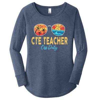 CTE Teacher Off Duty Happy Last Day Of School Summer Premium Women's Perfect Tri Tunic Long Sleeve Shirt