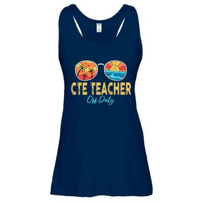 CTE Teacher Off Duty Happy Last Day Of School Summer Premium Ladies Essential Flowy Tank