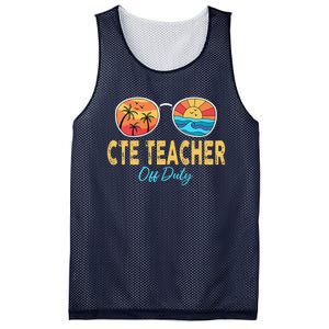 CTE Teacher Off Duty Happy Last Day Of School Summer Premium Mesh Reversible Basketball Jersey Tank