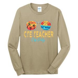 CTE Teacher Off Duty Happy Last Day Of School Summer Premium Tall Long Sleeve T-Shirt