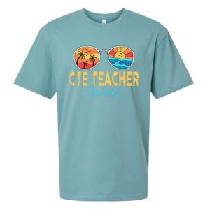 CTE Teacher Off Duty Happy Last Day Of School Summer Premium Sueded Cloud Jersey T-Shirt