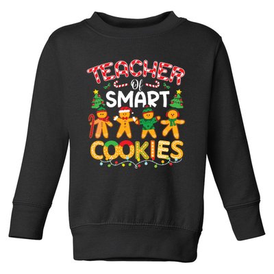 Christmas Teacher Of Smart Cookies Funny Cute Gingerbread Toddler Sweatshirt