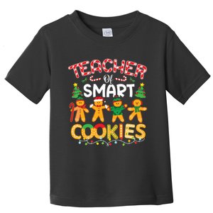 Christmas Teacher Of Smart Cookies Funny Cute Gingerbread Toddler T-Shirt