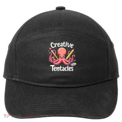 Creative Tentacles Octopus Artist 7-Panel Snapback Hat