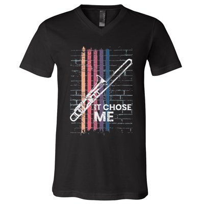 Cool Trombone Outfit For A Player Made Of Brass Trombone V-Neck T-Shirt