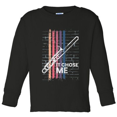 Cool Trombone Outfit For A Player Made Of Brass Trombone Toddler Long Sleeve Shirt
