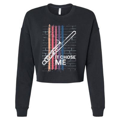 Cool Trombone Outfit For A Player Made Of Brass Trombone Cropped Pullover Crew