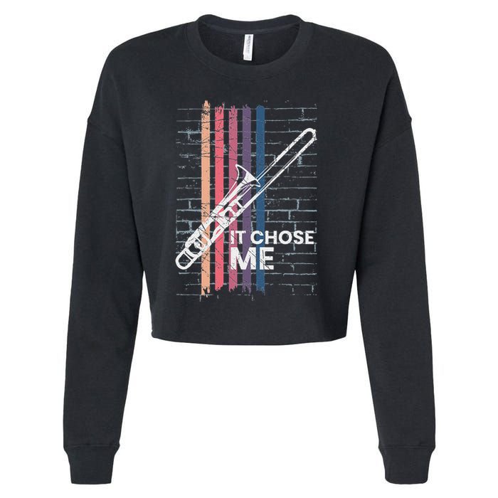 Cool Trombone Outfit For A Player Made Of Brass Trombone Cropped Pullover Crew