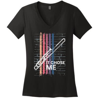 Cool Trombone Outfit For A Player Made Of Brass Trombone Women's V-Neck T-Shirt