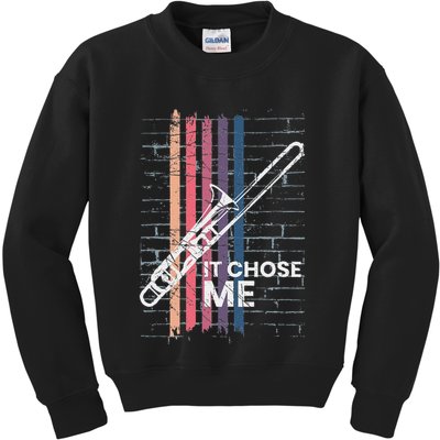 Cool Trombone Outfit For A Player Made Of Brass Trombone Kids Sweatshirt