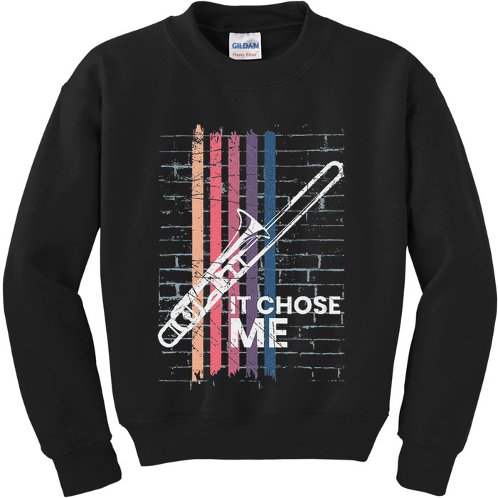 Cool Trombone Outfit For A Player Made Of Brass Trombone Kids Sweatshirt