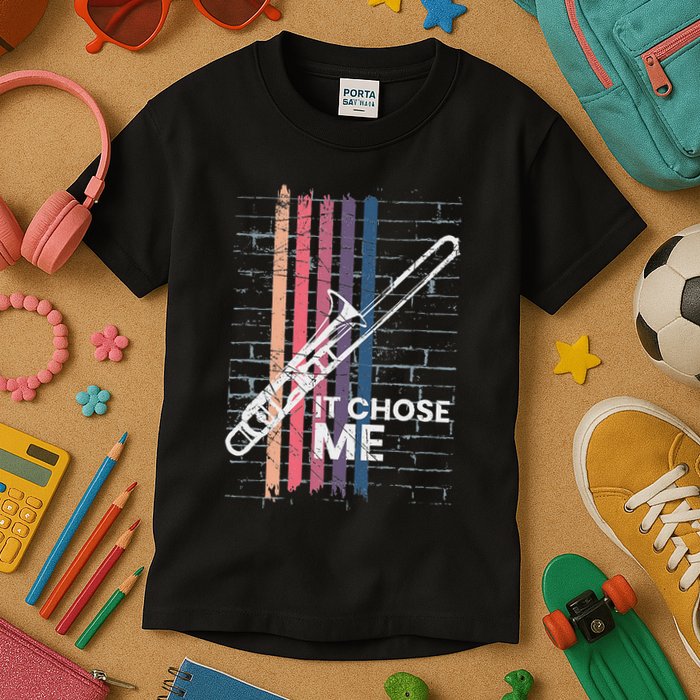 Cool Trombone Outfit For A Player Made Of Brass Trombone Kids T-Shirt