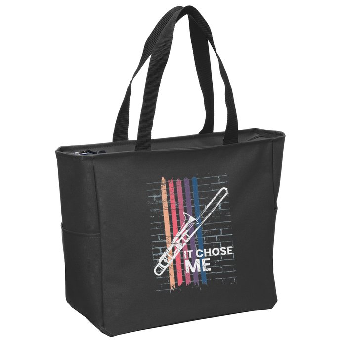 Cool Trombone Outfit For A Player Made Of Brass Trombone Zip Tote Bag
