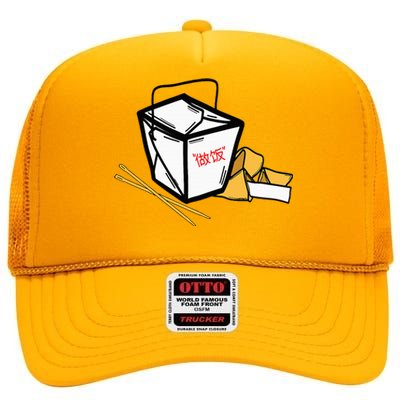 Chinese Take Out Fortune Cookie Asian Inspired High Crown Mesh Back Trucker Hat