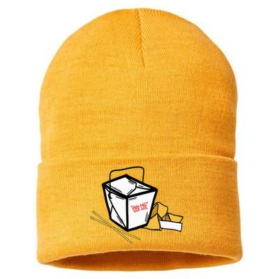 Chinese Take Out Fortune Cookie Asian Inspired Sustainable Knit Beanie