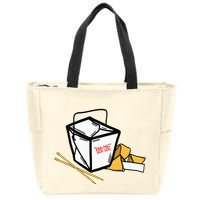 Chinese Take Out Fortune Cookie Asian Inspired Zip Tote Bag