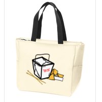 Chinese Take Out Fortune Cookie Asian Inspired Zip Tote Bag