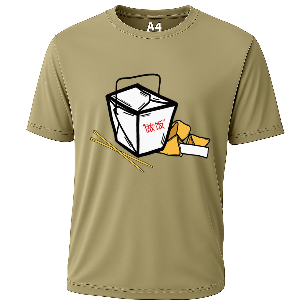 Chinese Take Out Fortune Cookie Asian Inspired Performance Shirt