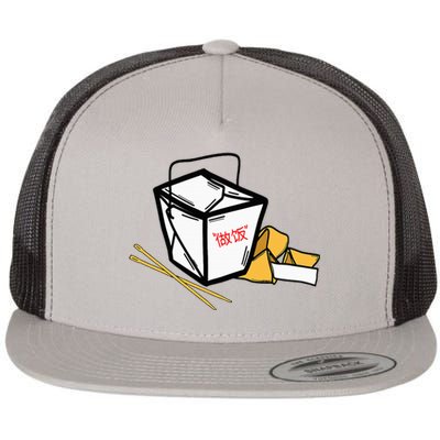 Chinese Take Out Fortune Cookie Asian Inspired Flat Bill Trucker Hat