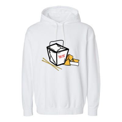 Chinese Take Out Fortune Cookie Asian Inspired Garment-Dyed Fleece Hoodie
