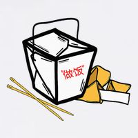 Chinese Take Out Fortune Cookie Asian Inspired Garment-Dyed Sweatshirt